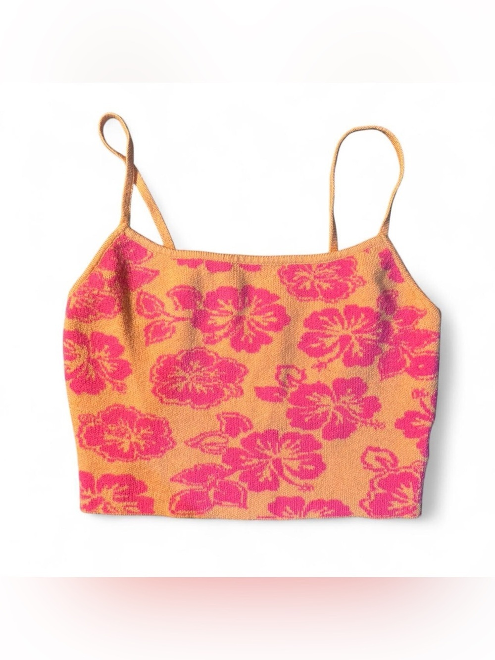 L.A. Hearts Floral Cami Tank Top - Orange & Pink